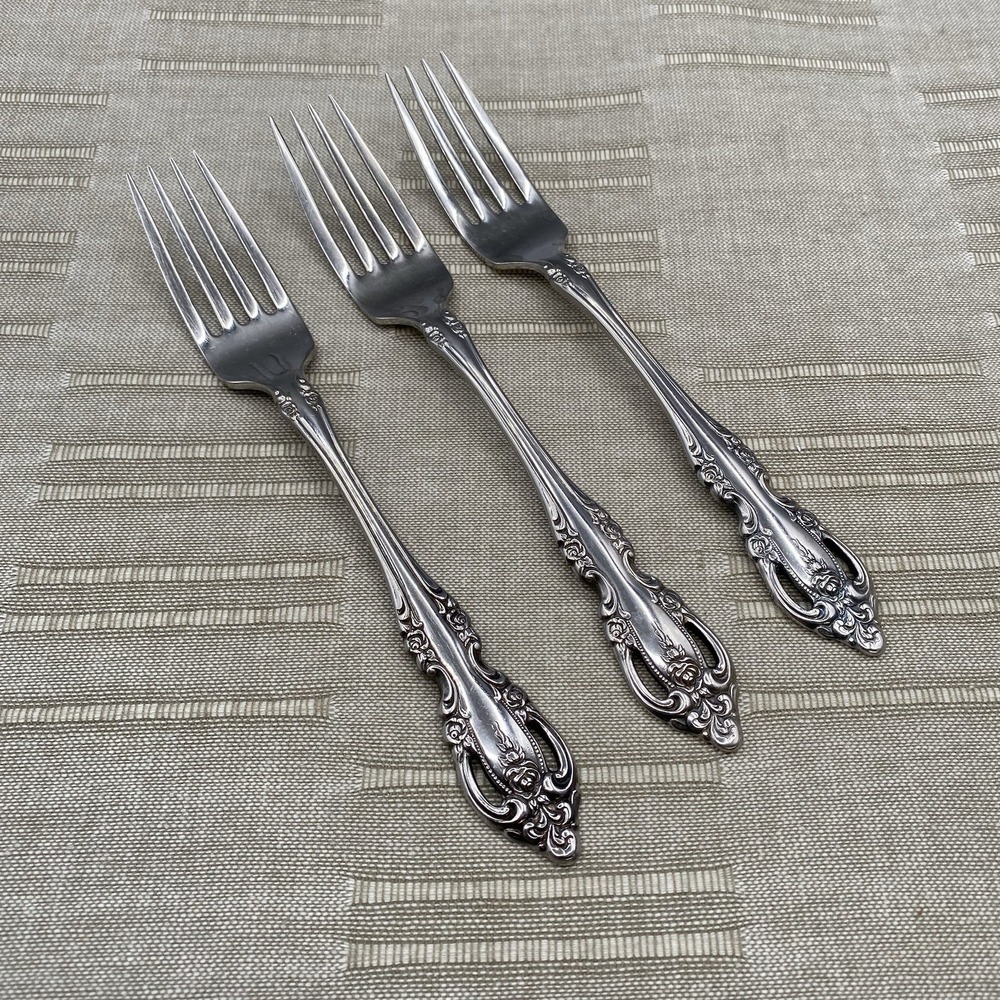 Oneida Community BRAHMS Dinner Forks 3pcs Stainless Flatware 7.25"